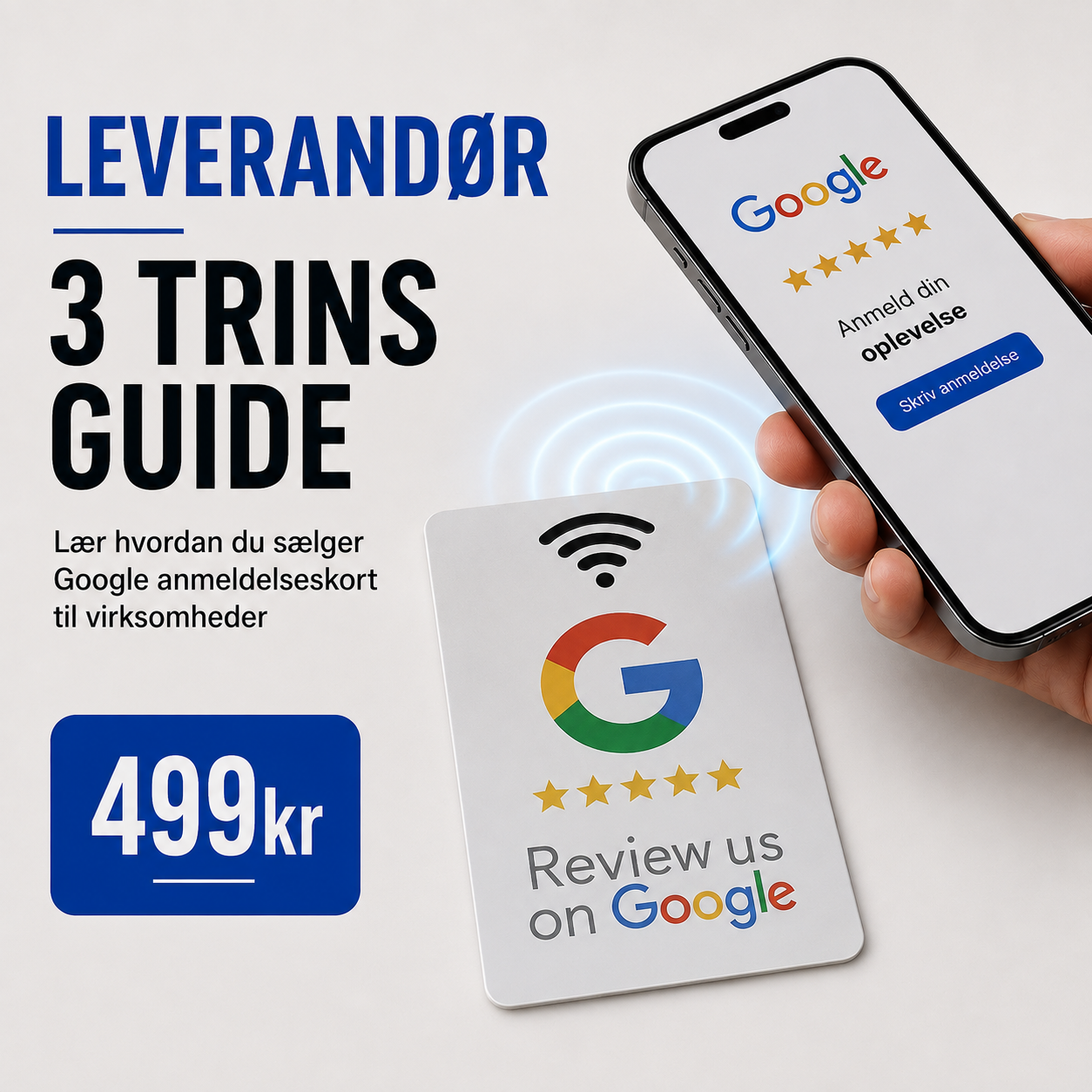 Guide til at sælge Google anmeldelseskort med NFC